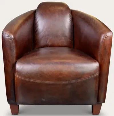 Moe's Furniture Salzburg Brown Top-Grain Leather Club Chair