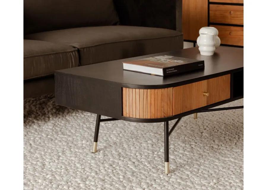 Moe's Furniture Bezier Solid Wood Storage Coffee Table