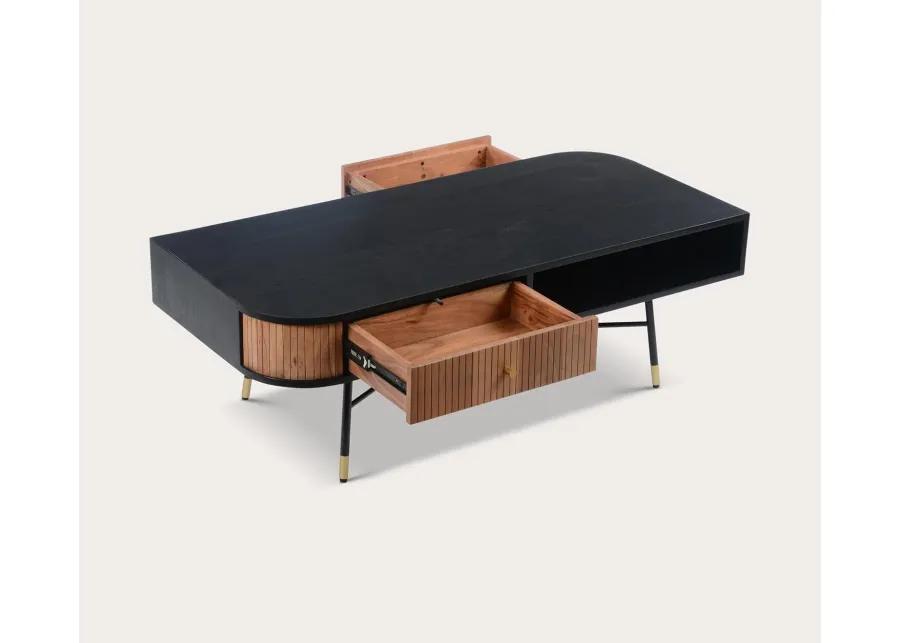 Moe's Furniture Bezier Solid Wood Storage Coffee Table