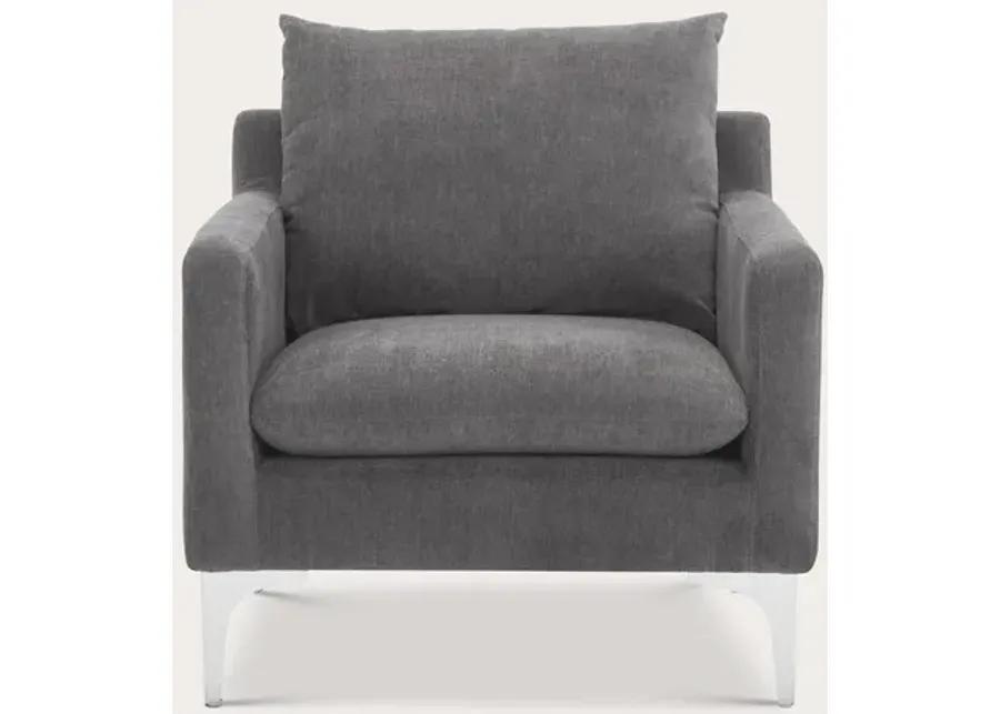 Moe's Furniture Paris Fabric Upholstered Armchair - Anthracite