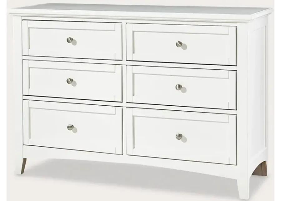 Vaughan Bassett Bonanza 6-Drawer Double Dresser - White