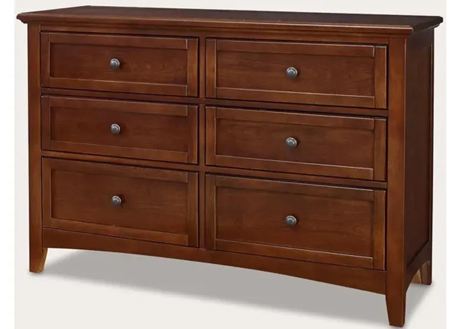 Vaughan Bassett Bonanza 6-Drawer Double Dresser - White