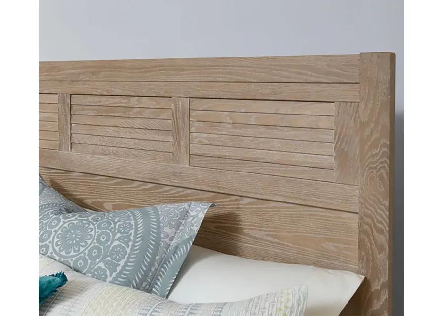 Vaughan Bassett Passageways Louvered Headboard - Oyster - Queen