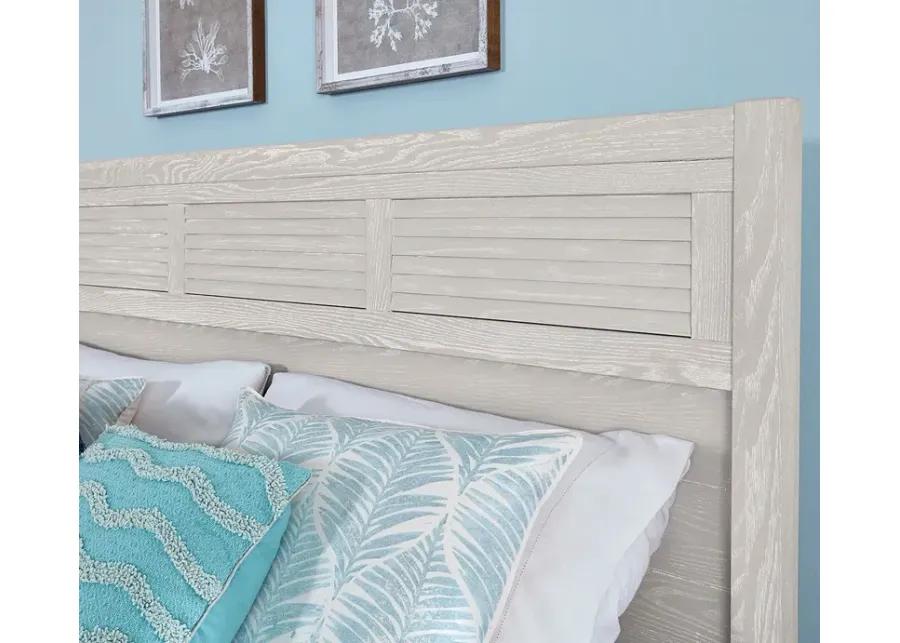 Vaughan Bassett Passageways Louvered Headboard - Oyster - Queen