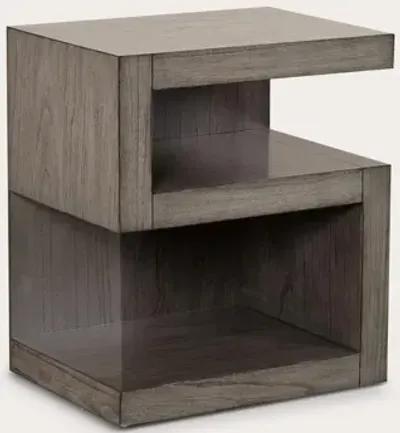 Aspen Home Modern Loft S-Shaped Nightstand - Grey