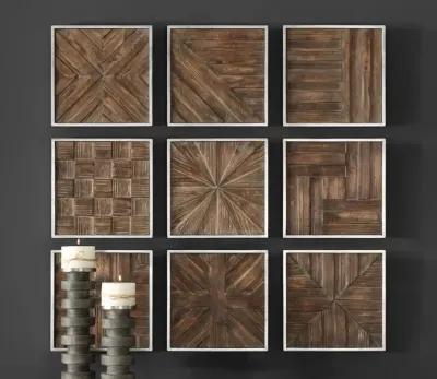 Uttermost Bryndle Rustic Wooden Squares