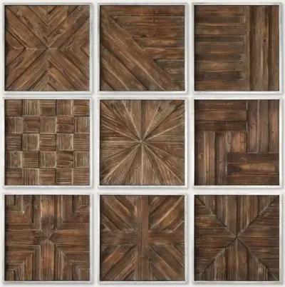 Uttermost Bryndle Rustic Wooden Squares