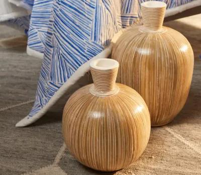 Uttermost Islander White Washed Vases Set of 2