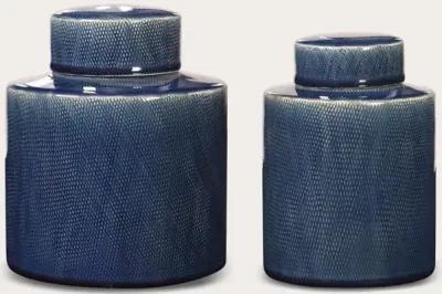 Uttermost Saniya Blue Containers Set of 2