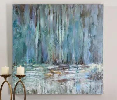 Uttermost Blue Waterfall Hand Painted Canvas