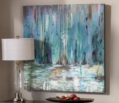 Uttermost Blue Waterfall Hand Painted Canvas