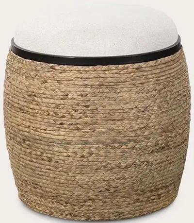 Uttermost Island Straw Accent Stool