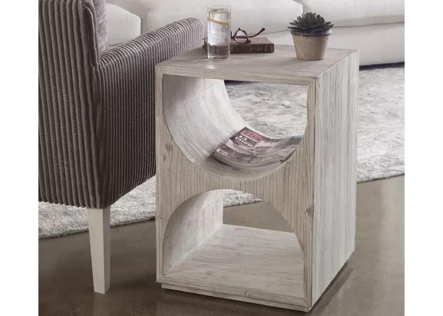 Uttermost Hans White Side Table