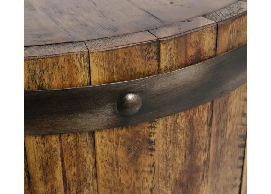 Uttermost Ceylon Wine Barrel Side Table