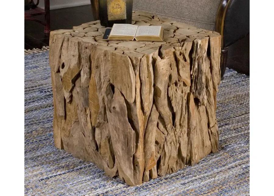 Uttermost Teak Root Bunching Cube