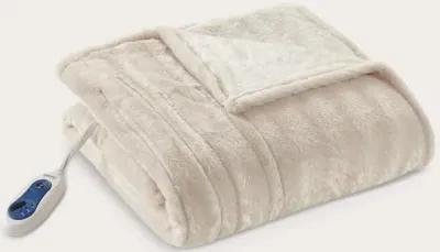 Beautyrest Duke Faux Fur Heated Throw Blanket