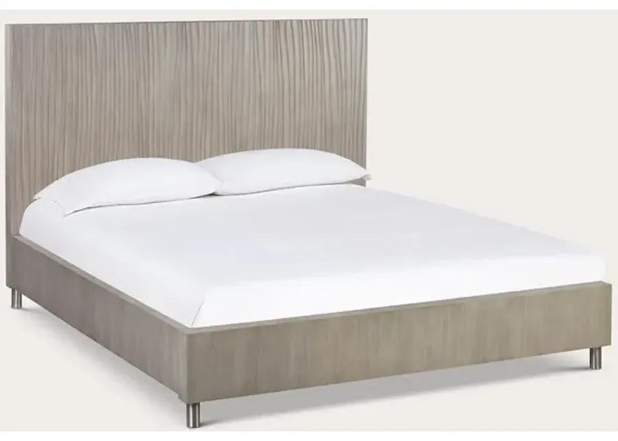 Modus Furniture Argento Oak Platform Bed - Misty Grey - Queen