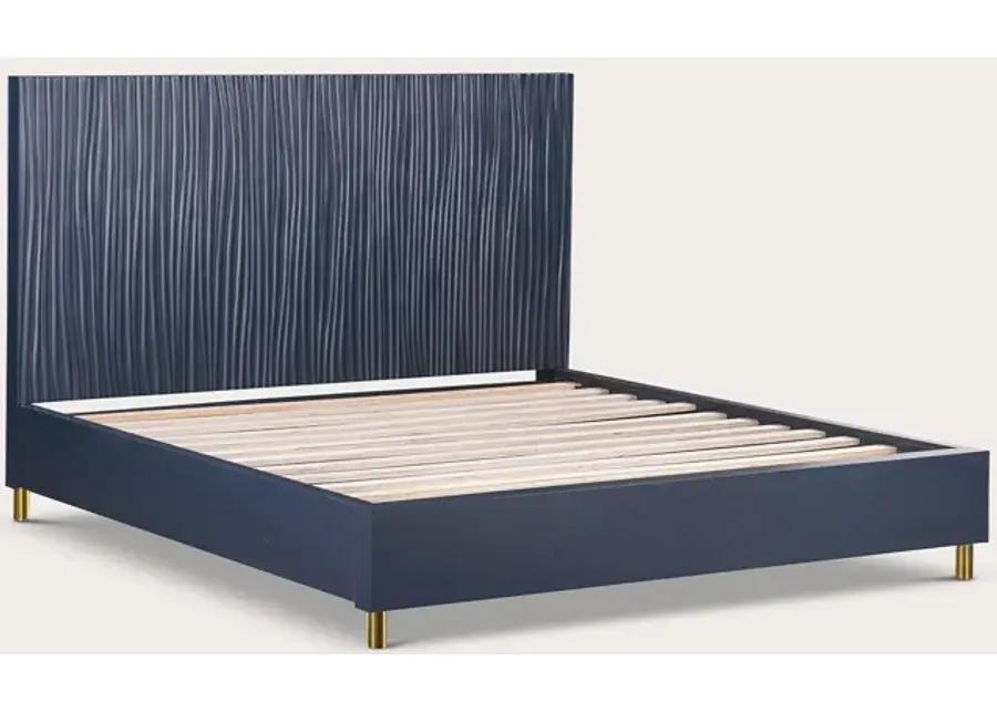 Modus Furniture Argento Oak Platform Bed - Misty Grey - Queen