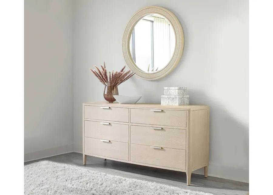 Palmetto Home Payton White Oak 6-Drawer Dresser