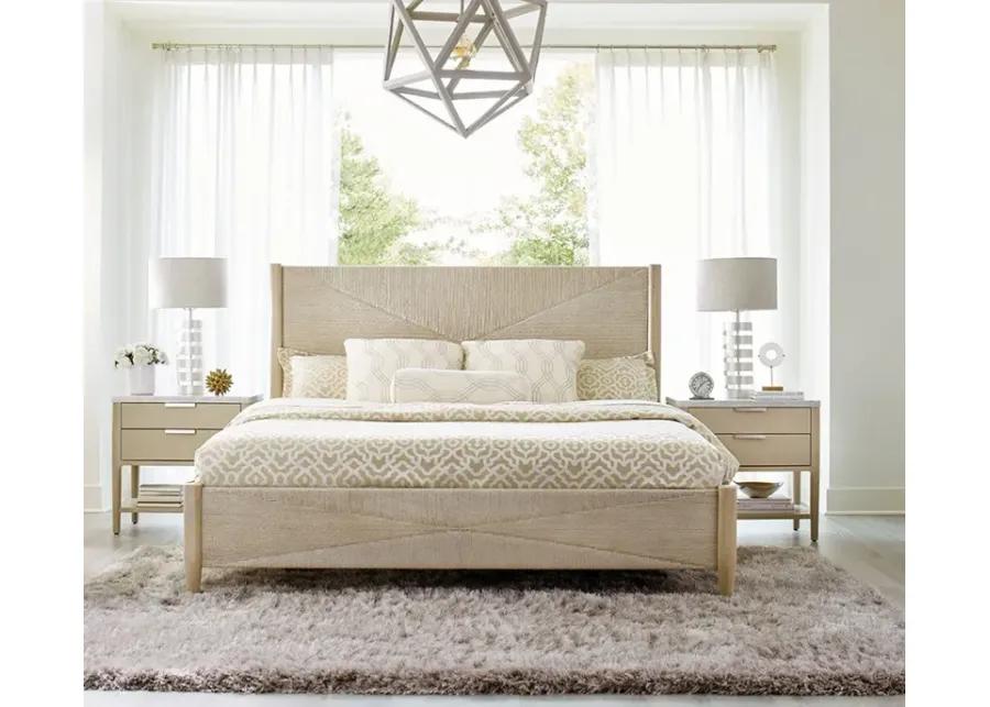 Palmetto Home Payton White Oak Woven Bed - Queen