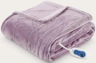 Beautyrest Heated Plush Throw - Sapphire