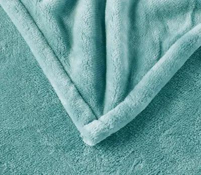 Beautyrest Heated Plush Throw - Sapphire