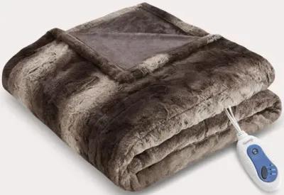 Beautyrest Zuri Oversized Heated Faux Fur Throw