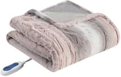 Beautyrest Zuri Oversized Heated Faux Fur Throw