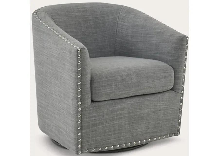 Madison Park Tyler Swivel Accent Chair - Natural Multi