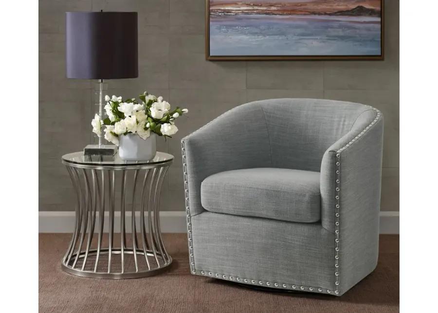 Madison Park Tyler Swivel Accent Chair - Grey