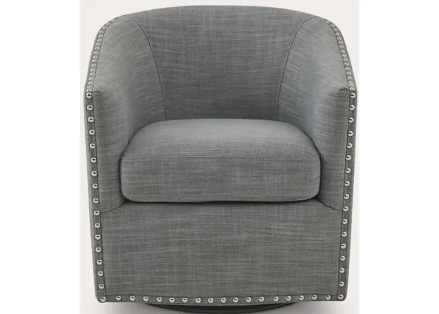 Madison Park Tyler Swivel Accent Chair - Grey