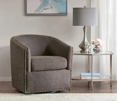 Madison Park Tyler Swivel Accent Chair - Grey