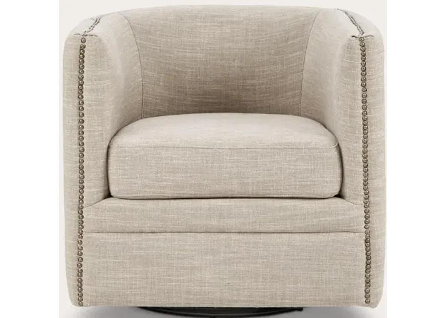 Madison Park Capstone Swivel Accent Chair - Cream