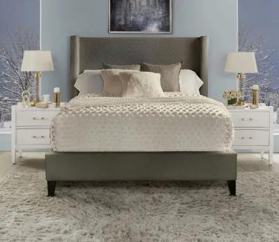 Parker House Angel Boucle Fabric Upholstered Bed - Ivory - Queen