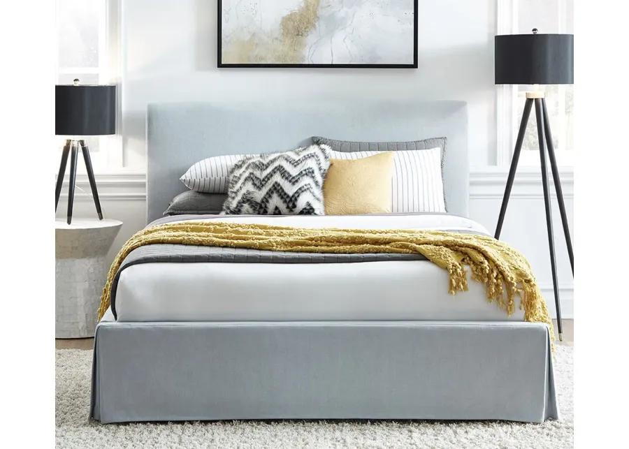 Modus Furniture Shelby Upholstered Skirted Panel Bed - Queen