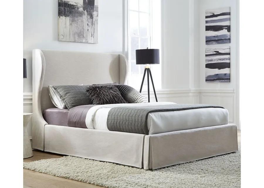 Modus Furniture Hera Upholstered Skirted Storage Panel Bed - Full