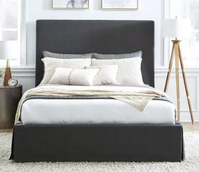 Modus Furniture Cheviot Upholstered Skirted Panel Bed - Queen