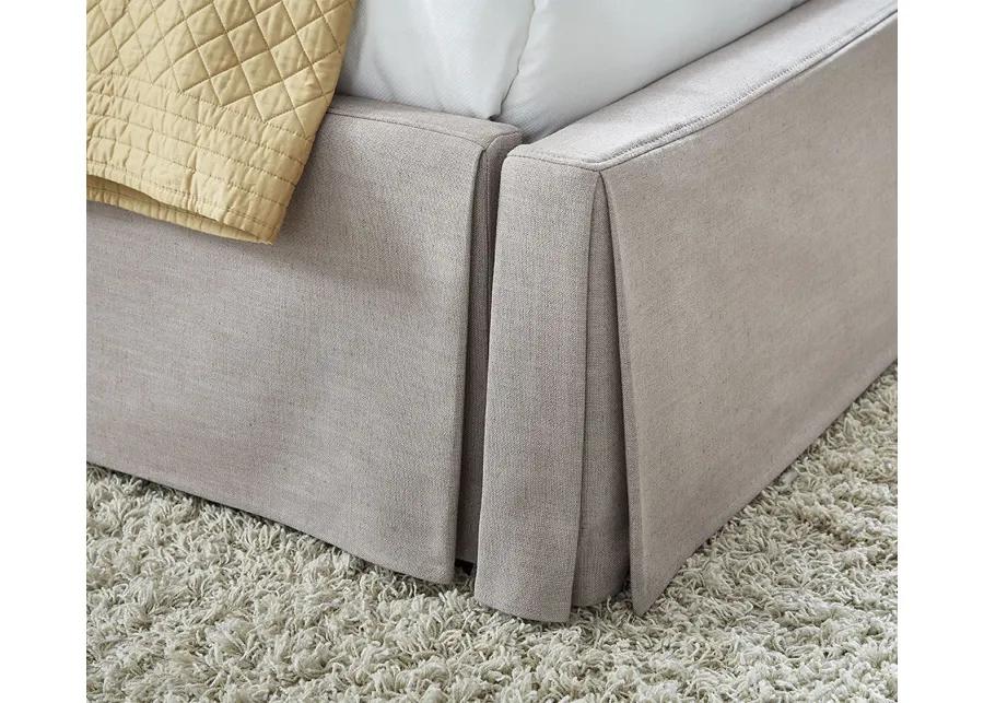 Modus Furniture Laurel Upholstered Skirted Storage Panel Bed - Full