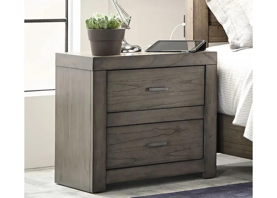 Aspen Home Modern Loft 2-Drawer Nightstand