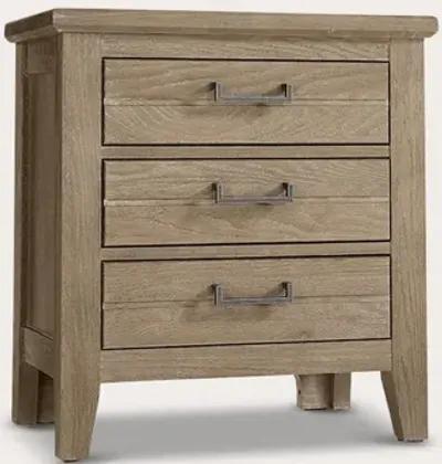 Vaughan Bassett Passageways 3-Drawer Nightstand - Oyster