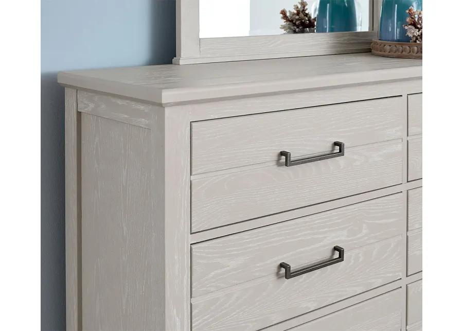 Vaughan Bassett Passageways 6-Drawer Double Dresser - Oyster