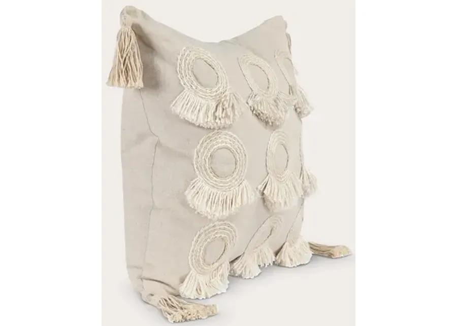 Villa by Classic Home Mansa Natural Throw Pillow