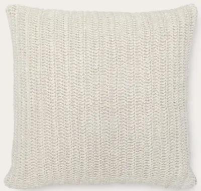 Villa by Classic Home Macie Ivory Hand Knit Throw Pillow