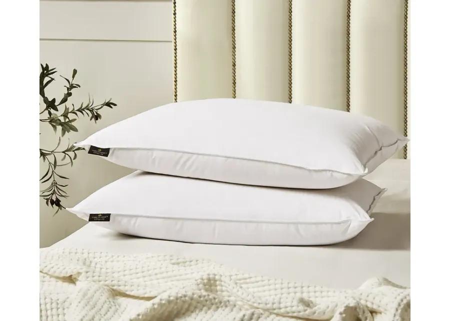 Farm To Home Organic Cotton Softy-Around White Feather and Down Pillow 2-Pack - Jumbo