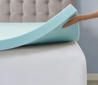 Sleep Philosophy 3-Inch Gel Memory Foam Cooling Mattress Topper - Memory Foam - King