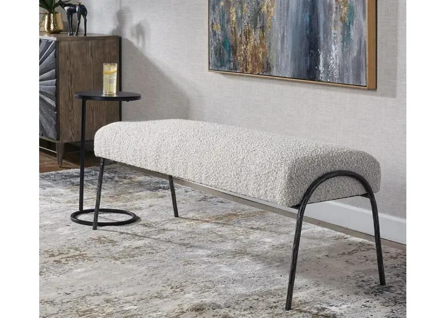 Uttermost Jacobsen Boucle Fabric Bench