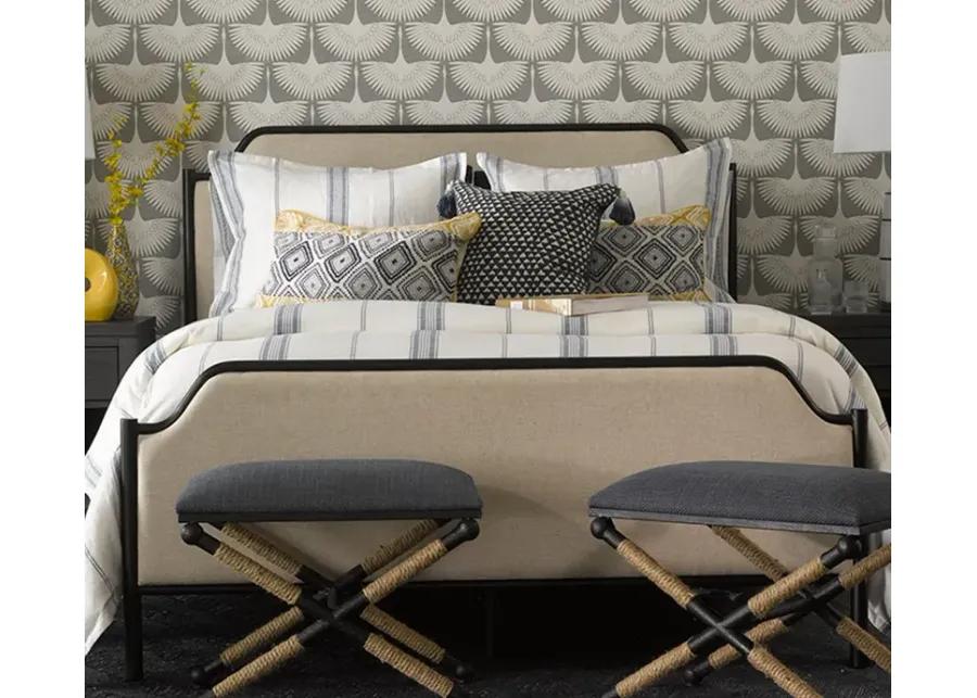 CM Home Alyssa Upholstered Metal Bed - Twin