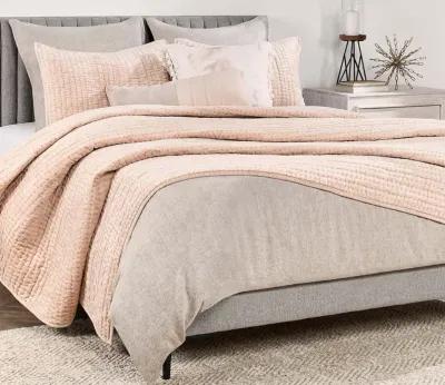 Villa by Classic Home Bari Velvet Quilt Set - Grey - Queen