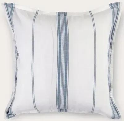 Villa by Classic Home Jayson Stripe Linen Cashmere Pillow Sham - Blue - Euro