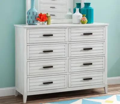 Legacy Classic Edgewater 8-Drawer Double Dresser - Sand Dollar White